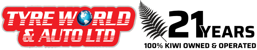 Tyre world logo with kiwi